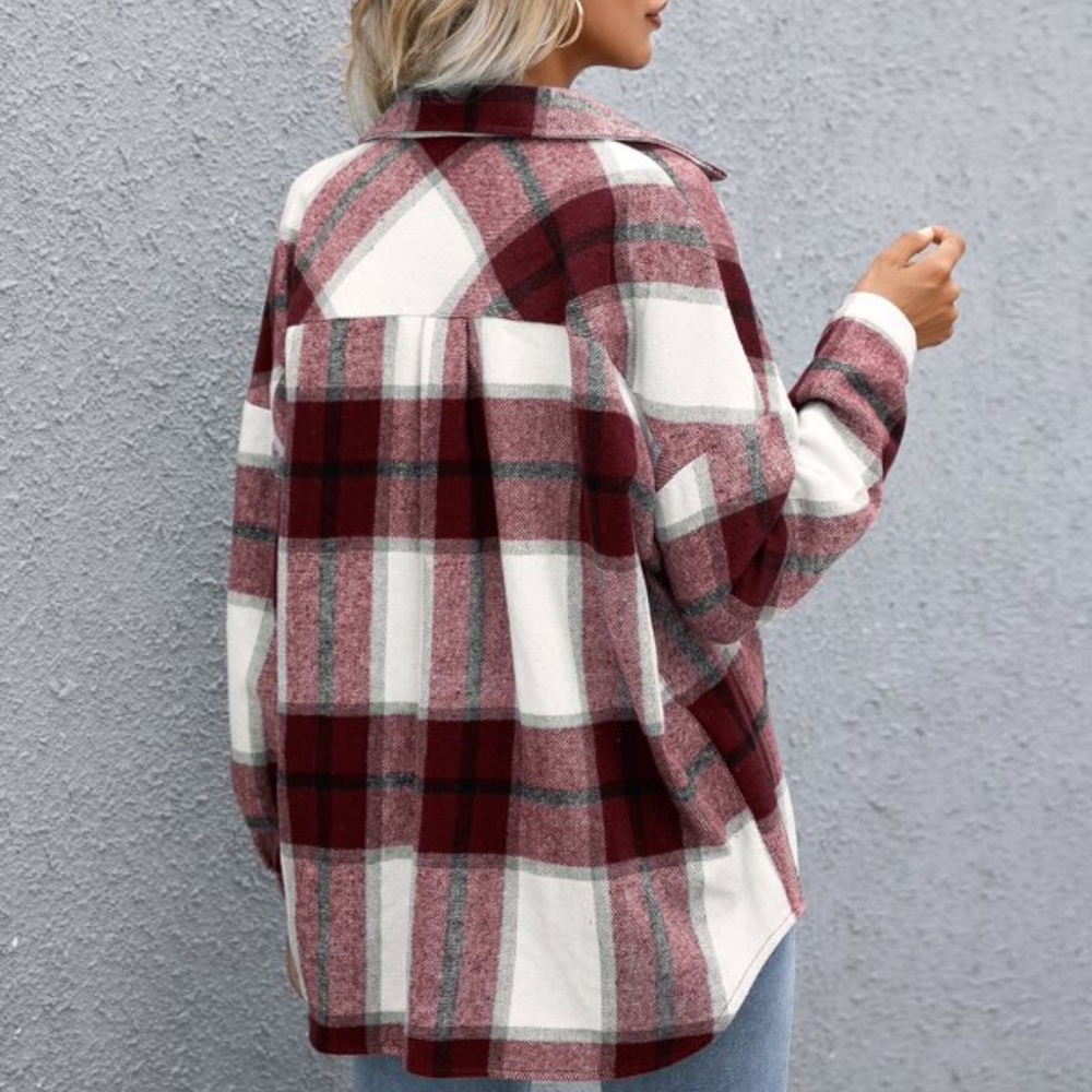 Cozy Green Button up Oversized jacket Shacket Winter - Picture 8 of 14
